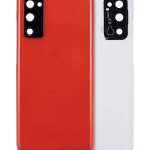 Samsung Galaxy S20 FE İle Uyumlu 5G Arka Kapak Cam Kamera Lensli (Aftermarket Plus) (Bulut Kırmızısı)