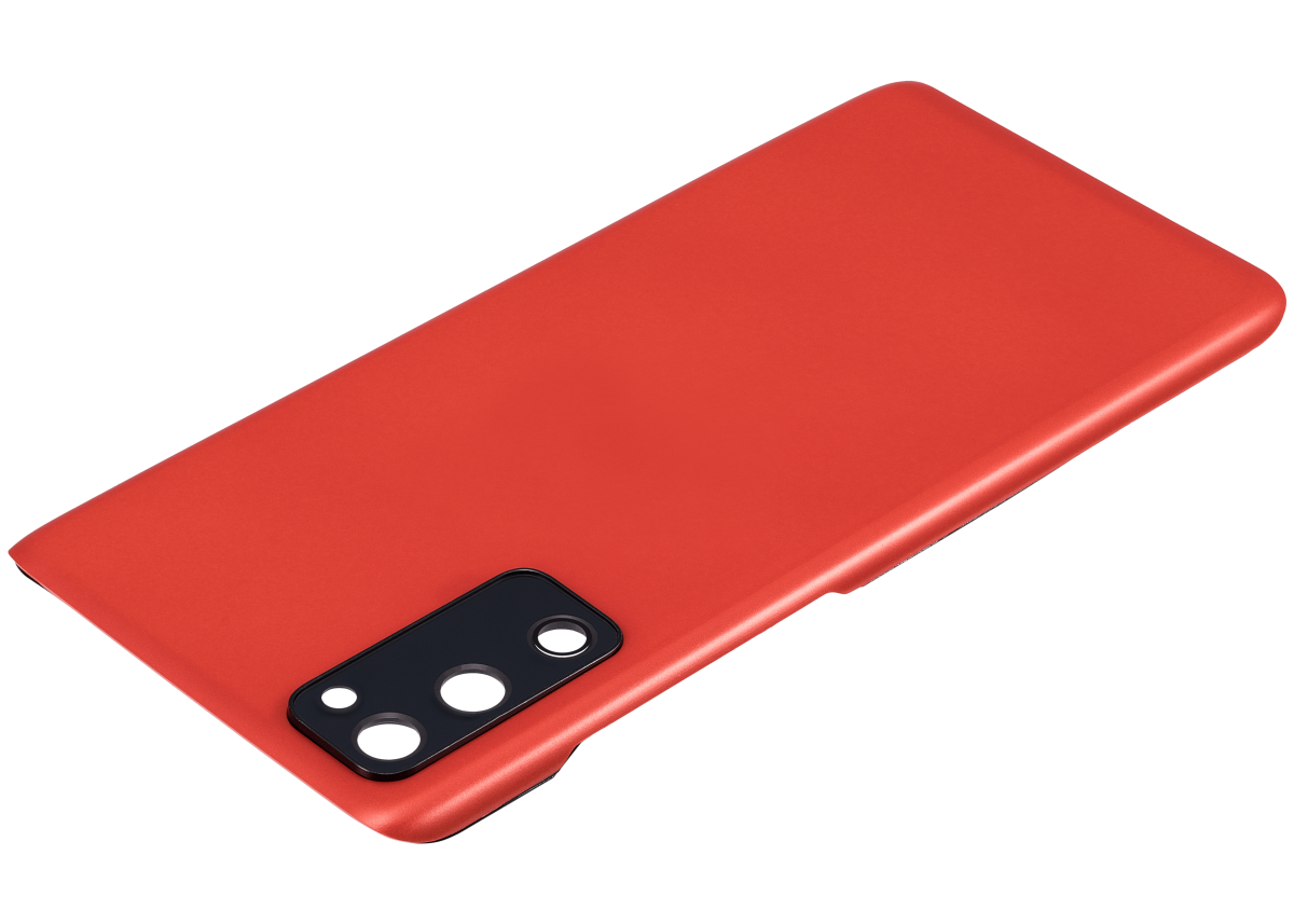 Samsung Galaxy S20 FE İle Uyumlu 5G Arka Kapak Cam Kamera Lensli (Aftermarket Plus) (Bulut Kırmızısı) - Görsel 5