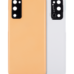 Samsung Galaxy S20 FE İle Uyumlu 5G Arka Kapak Cam Kamera Lensli (Aftermarket Plus) (Bulut Turuncusu)