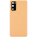 Samsung Galaxy S20 FE İle Uyumlu 5G Arka Kapak Cam Kamera Lensli (Aftermarket Plus) (Bulut Turuncusu) - Görsel 3