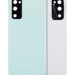 Samsung Galaxy S20 FE İle Uyumlu 5G Arka Kapak Cam Kamera Lensli (Aftermarket Plus) (Cloud Mint)
