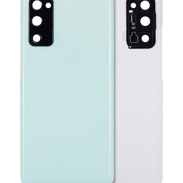 Samsung Galaxy S20 FE İle Uyumlu 5G Arka Kapak Cam Kamera Lensli (Aftermarket Plus) (Cloud Mint)