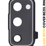 Samsung Galaxy S20 FE İle Uyumlu 5G Kapakl ı Arka Kamera Lensi Çerçeveli Halkalı (Bulutlu Beyaz)