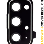 Samsung Galaxy S20 FE İle Uyumlu Arka Kamera Lensi Çerçeveli Halkalı 4G 5G (Kozmik Siyah)