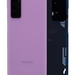 Samsung Galaxy S20 FE İle Uyumlu Arka Kapak Camı Kamera Lensiyle (Servis Paketi) (Bulut Lavanta)