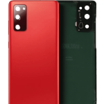 Samsung Galaxy S20 FE İle Uyumlu Arka Kapak Camı Kamera Lensiyle Uyumlu (Servis Paketi) (Bulut Kırmızısı)