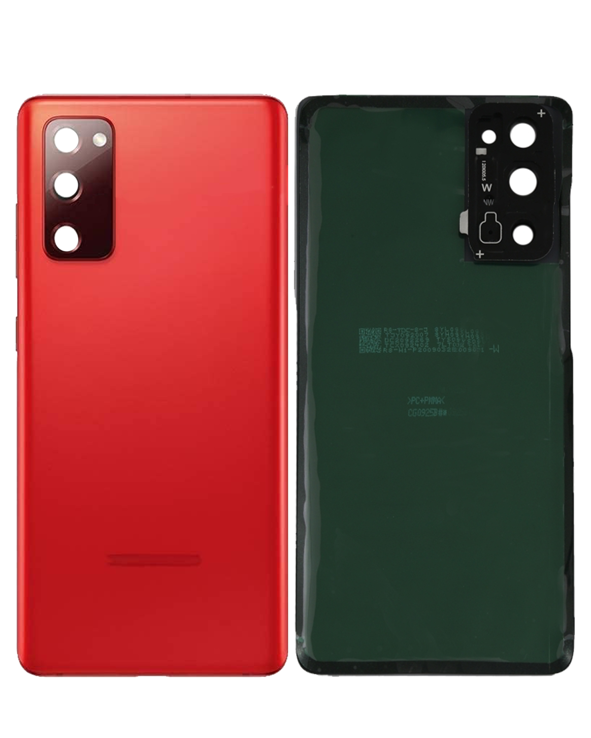 Samsung Galaxy S20 FE İle Uyumlu Arka Kapak Camı Kamera Lensiyle Uyumlu (Servis Paketi) (Bulut Kırmızısı) - Görsel 3