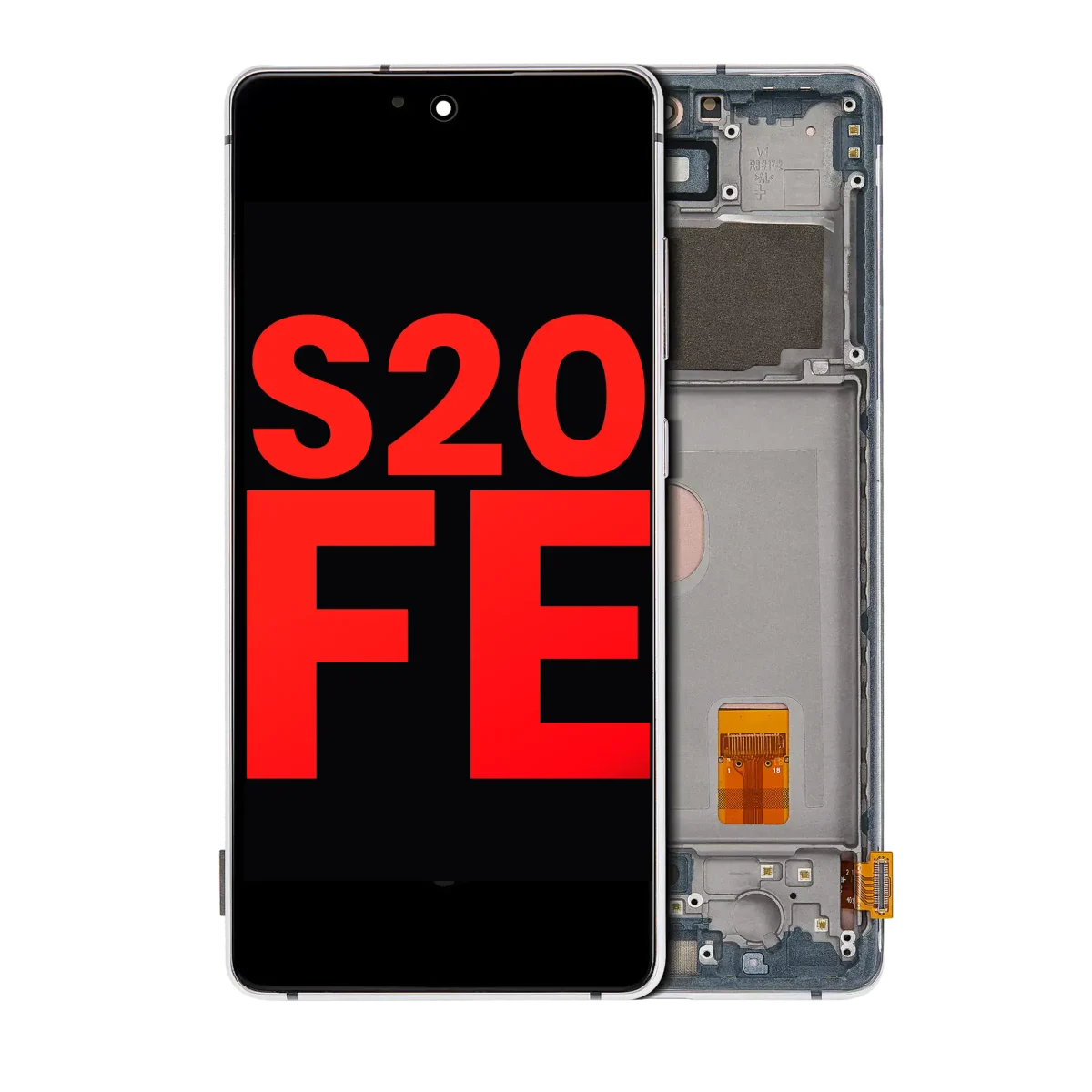 Samsung Galaxy S20 FE İle Uyumlu İçin Çerçeveli ekran 4G 5G (Aftermarket Plus) (Bulut Beyazı)  Orijinal Ekranı - Görsel 3