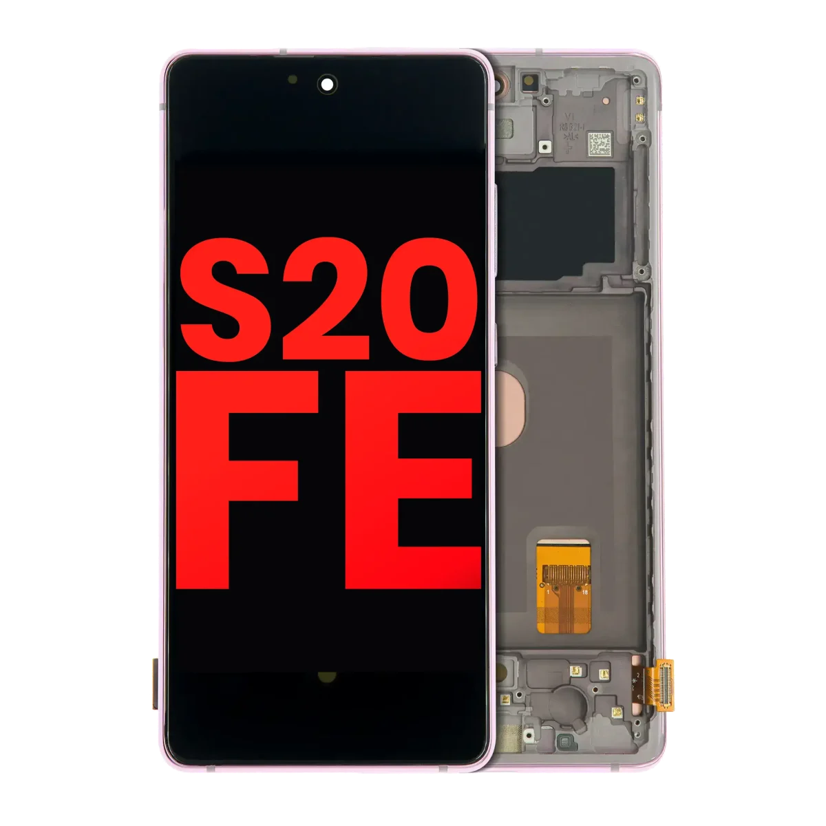 Samsung Galaxy S20 FE İle Uyumlu İçin Çerçeveli ekran 4G 5G (Aftermarket Plus) (Cloud Lavender)  Orijinal Ekranı