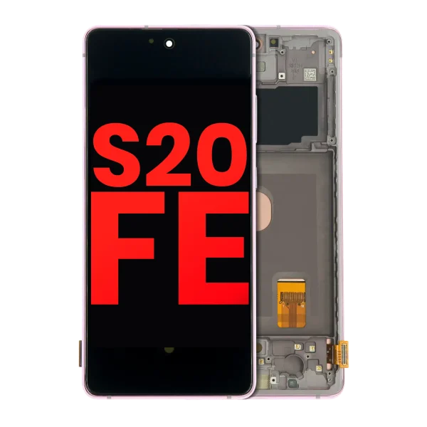 Samsung Galaxy S20 FE İle Uyumlu İçin Çerçeveli ekran 4G 5G (Aftermarket Plus) (Cloud Lavender)  Orijinal Ekranı