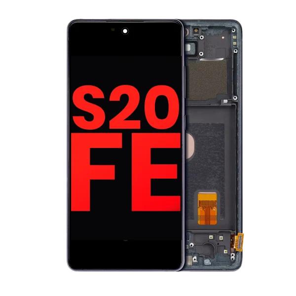 Samsung Galaxy S20 FE İle Uyumlu İçin Çerçeveli ekran 4G 5G (Aftermarket Plus) (Cloud Navy)  Orijinal Ekranı