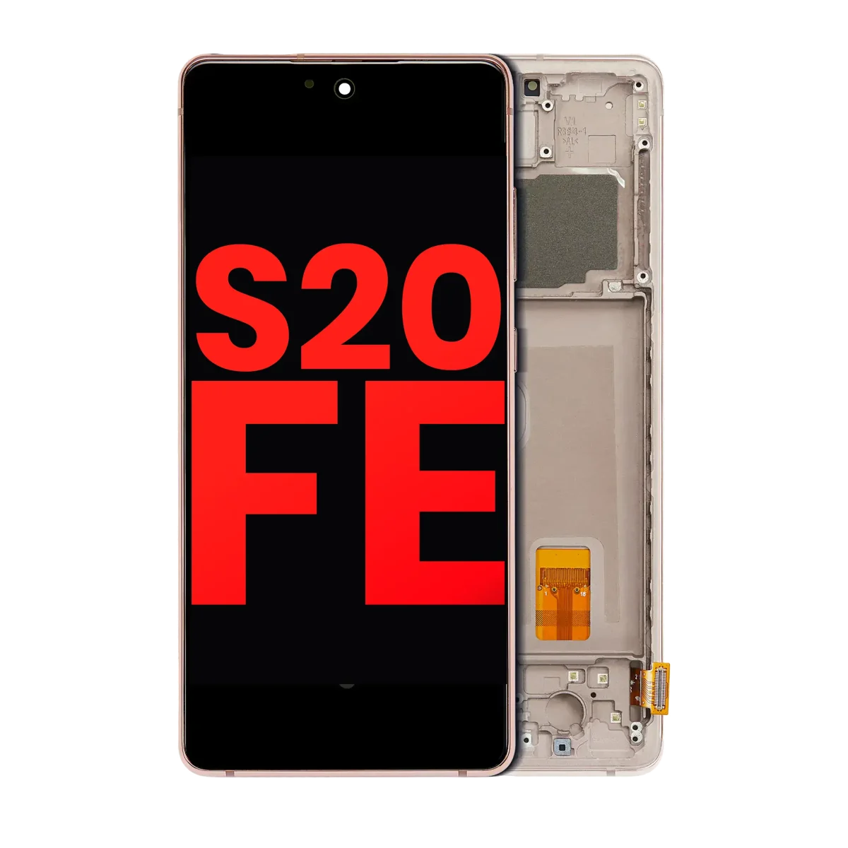 Samsung Galaxy S20 FE İle Uyumlu İçin Çerçeveli ekran 4G 5G (Aftermarket Plus) (Cloud Orange)  Orijinal Ekranı