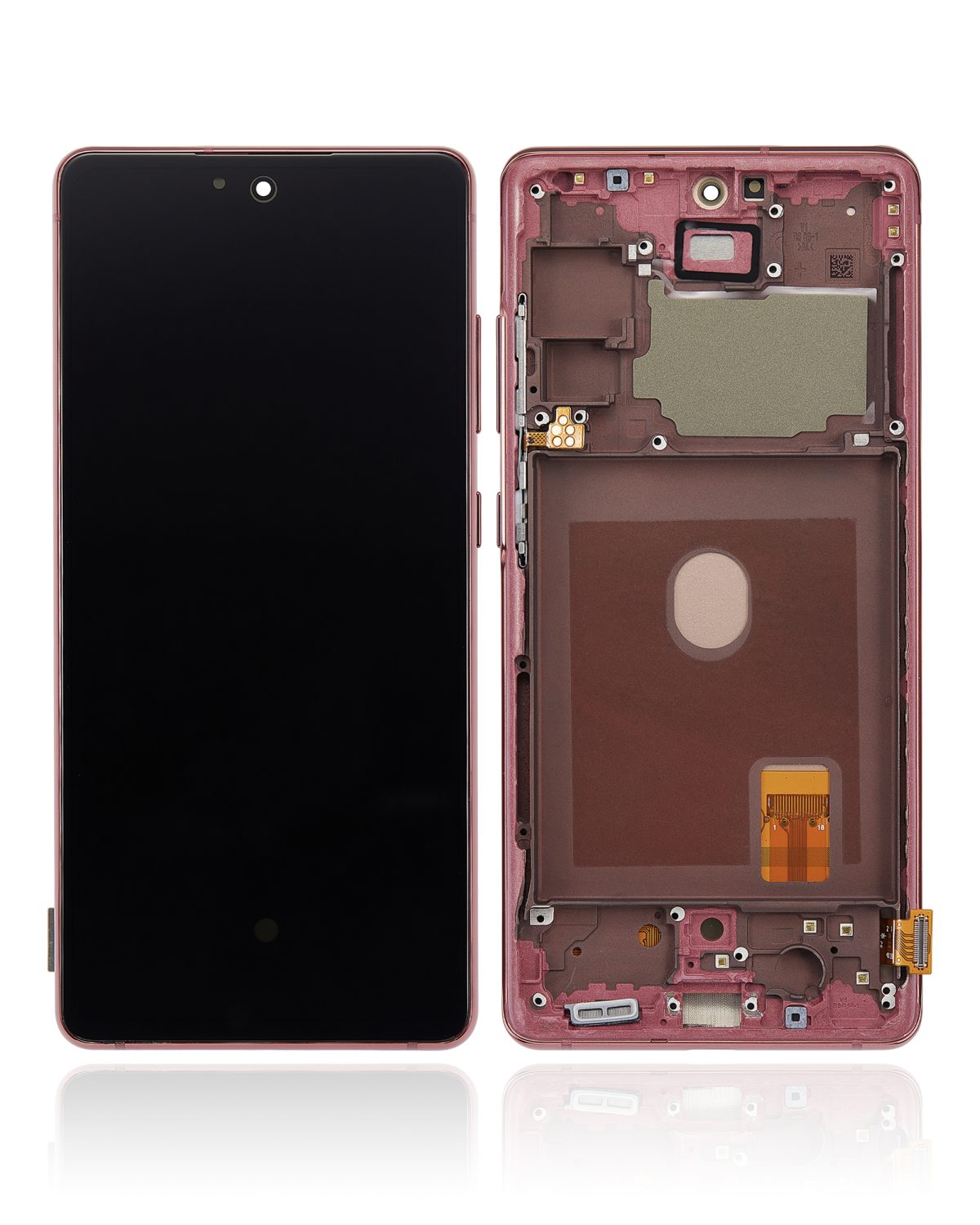Samsung Galaxy S20 FE İle Uyumlu İçin Çerçeveli ekran 4G 5G (Aftermarket Plus) (Cloud Red)  Orijinal Ekranı - Görsel 2