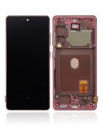 Samsung Galaxy S20 FE İle Uyumlu İçin Çerçeveli ekran 4G 5G (Aftermarket Plus) (Cloud Red)  Orijinal Ekranı - Görsel 2