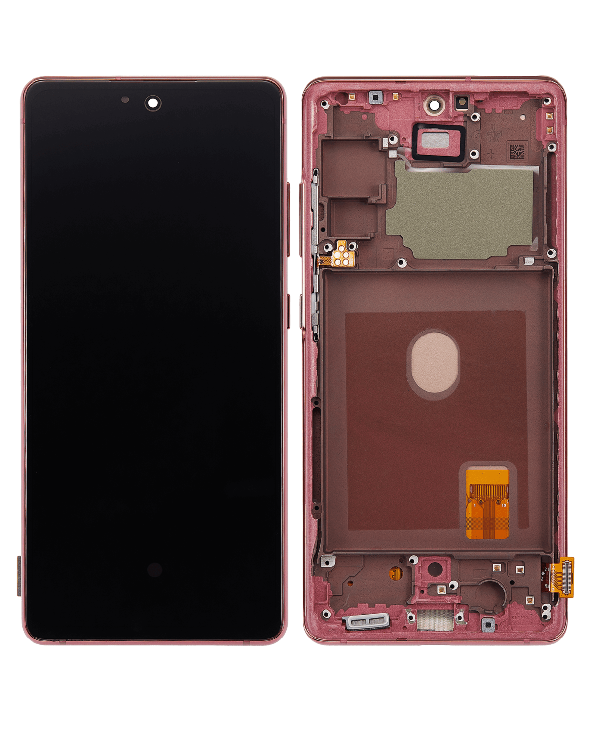 Samsung Galaxy S20 FE İle Uyumlu İçin Çerçeveli ekran 4G 5G Orijinal (Bulut Kırmızısı)  Orijinal Ekranı - Görsel 2