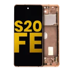Samsung Galaxy S20 FE İle Uyumlu İçin Çerçeveli ekran 4G 5G Orijinal (Bulut Turuncusu)  Orijinal Ekranı - Görsel 2