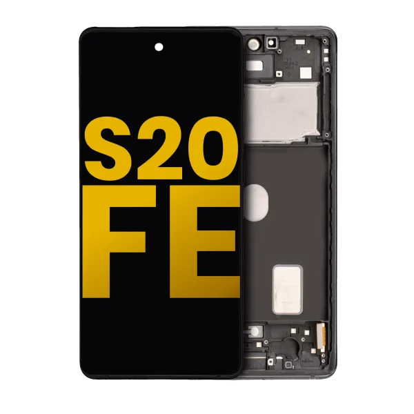 Samsung Galaxy S20 FE İle Uyumlu İçin Çerçeveli ekran 4G 5G Orijinal (Cloud Navy)  Orijinal Ekranı