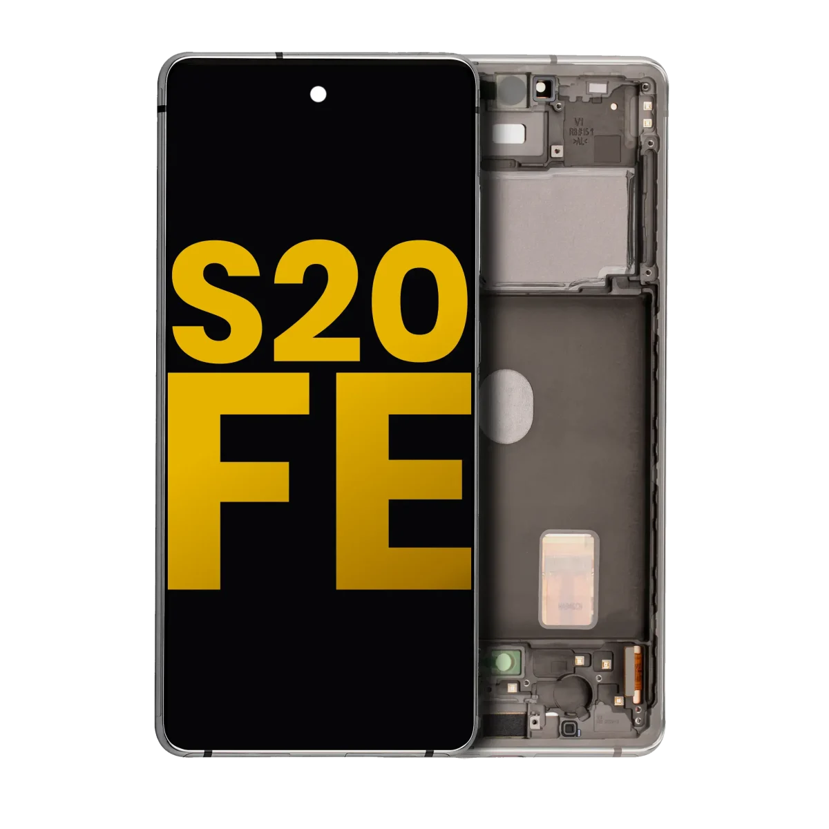 Samsung Galaxy S20 FE İle Uyumlu İçin Çerçeveli ekran 4G 5G Orijinal  Orijinal Ekranı (Bulut Beyazı)