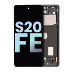Samsung Galaxy S20 FE İle Uyumlu İçin Çerçeveli ekran 4G 5G (Service Pack) (Cloud Navy)  Orijinal Ekranı