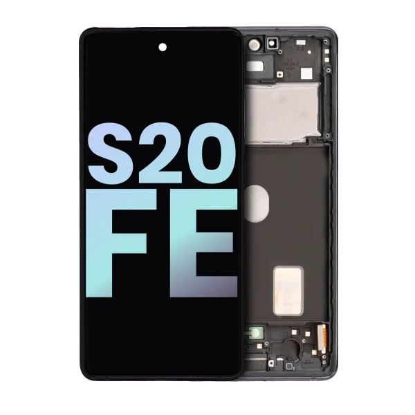 Samsung Galaxy S20 FE İle Uyumlu İçin Çerçeveli ekran 4G 5G (Service Pack) (Cloud Navy)  Orijinal Ekranı