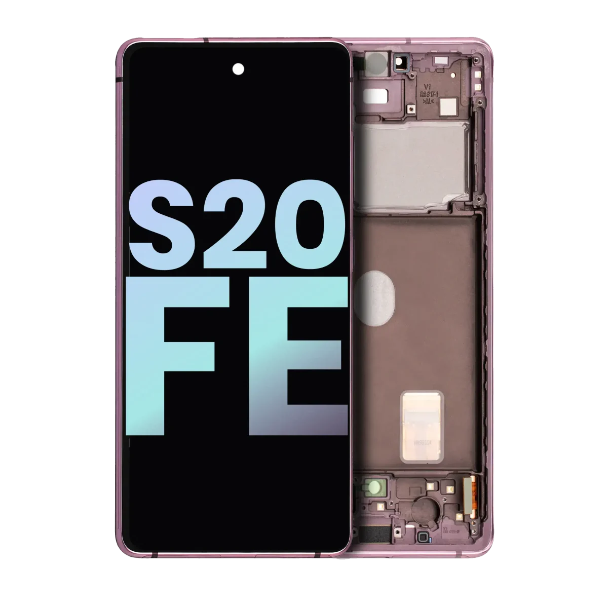 Samsung Galaxy S20 FE İle Uyumlu İçin Çerçeveli ekran 4G 5G (Servis Paketi) (Bulut Lavanta)  Orijinal Ekranı