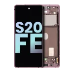Samsung Galaxy S20 FE İle Uyumlu İçin Çerçeveli ekran 4G 5G (Servis Paketi) (Bulut Lavanta)  Orijinal Ekranı
