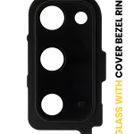 Samsung Galaxy S20 İle Uyumlu Arka Kamera Lensi Çerçeveli Halkalı S20 5G (Kozmik Siyah)