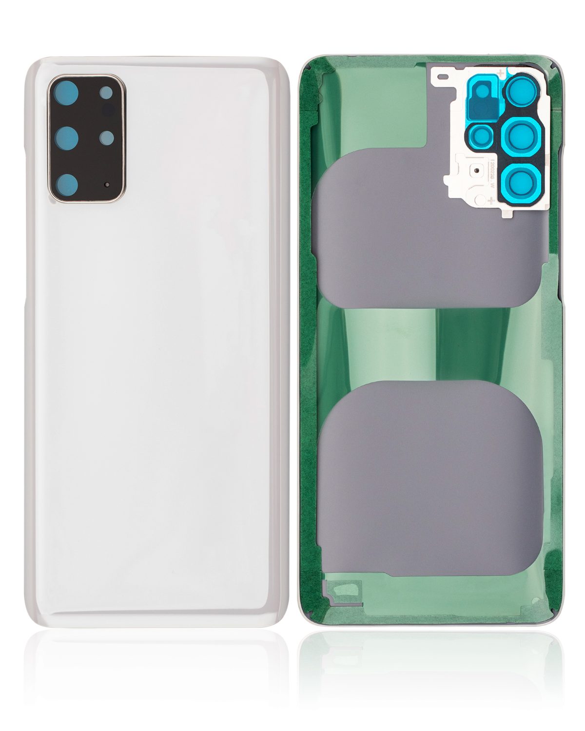 Samsung Galaxy S20 Plus İle Uyumlu 5G Arka Kapak Camı Kamera Lensli  (Bulut Beyazı) - Görsel 2