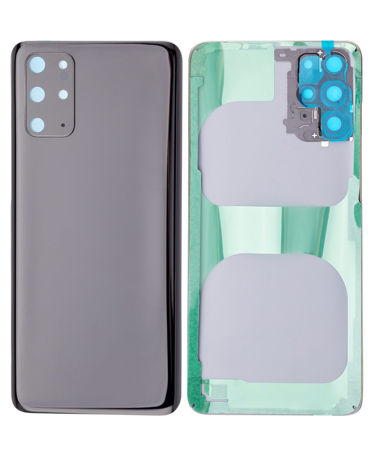 Samsung Galaxy S20 Plus İle Uyumlu 5G Arka Kapak Camı Kamera Lensli  (Kozmik Siyah) - Görsel 2