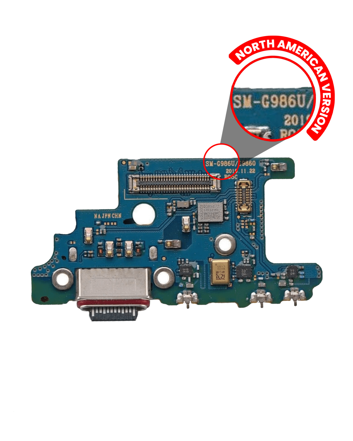 Samsung Galaxy S20 Plus İle Uyumlu 5G (G986U) (ABD Sürümü) (Servis Paketi) Kartlı Şarj Portu