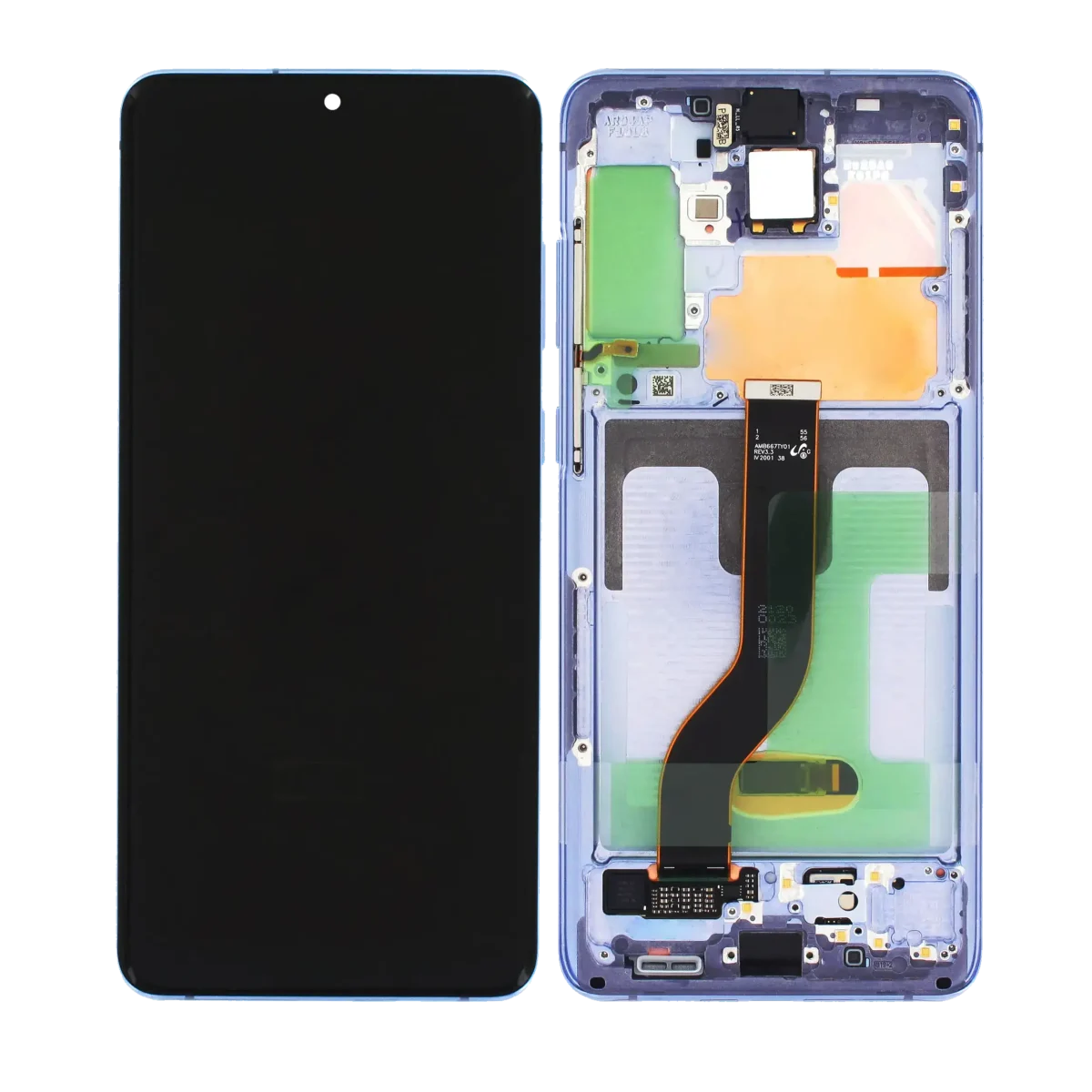 Samsung Galaxy S20 Plus İle Uyumlu 5G (Service Pack) Çerçeveli ekran Orijinal Ekranı (Mor) - Görsel 5
