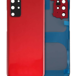 Samsung Galaxy S20 Plus İle Uyumlu Arka Kapak Camı Kamera Lensiyle Uyumlu (Servis Paketi) (Aura Kırmızı)