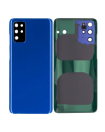 Samsung Galaxy S20 Plus İle Uyumlu Arka Kapak Camı Kamera Lensiyle Uyumlu (Servis Paketi) (Aura Mavi) - Görsel 4