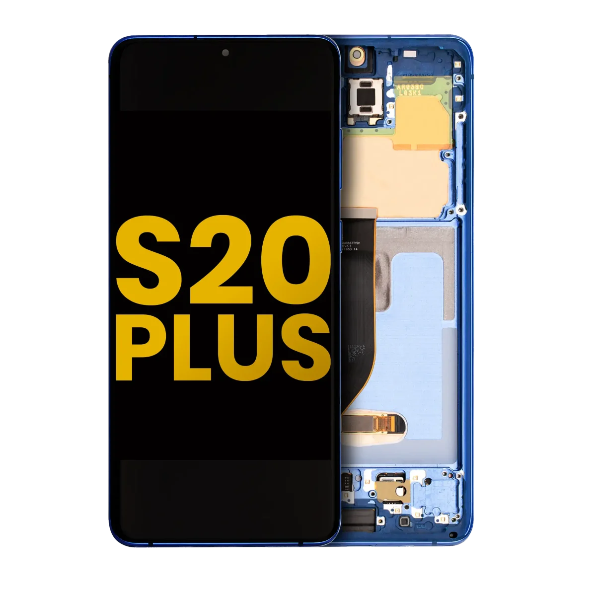 Samsung Galaxy S20 Plus İle Uyumlu İçin Çerçeveli ekran 5G Orijinal (Aura Blue)  Orijinal Ekranı - Görsel 3