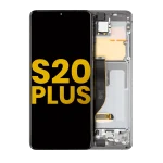Samsung Galaxy S20 Plus İle Uyumlu İçin Çerçeveli ekran 5G Orijinal (Kozmik Gri)  Orijinal Ekranı