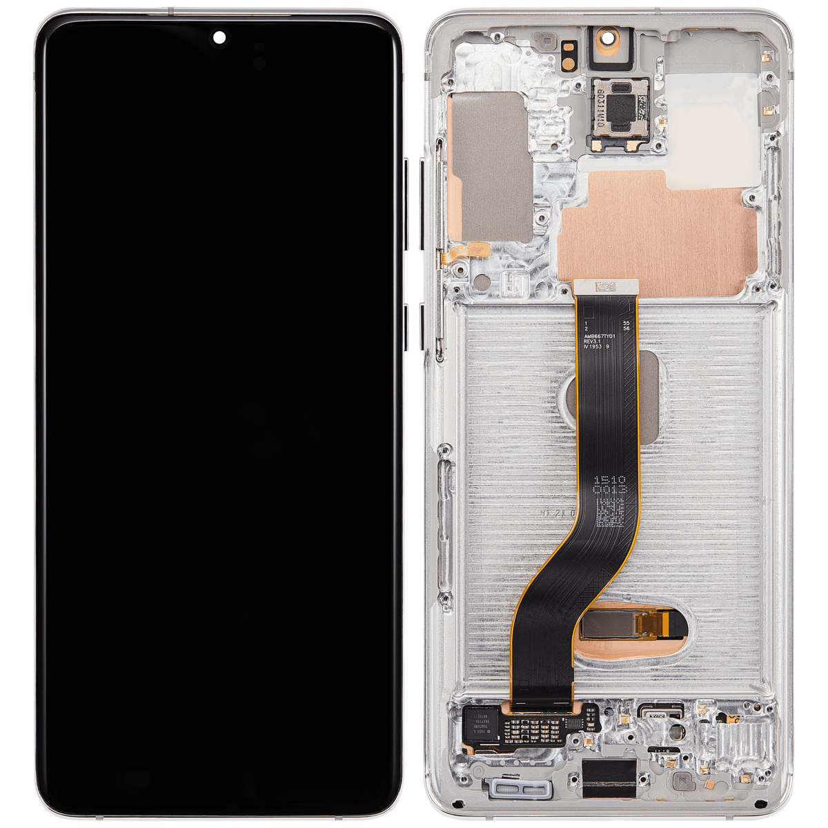Samsung Galaxy S20 Plus İle Uyumlu İçin Çerçeveli ekran 5G Orijinal  Orijinal Ekranı (Bulut Beyazı) - Görsel 2