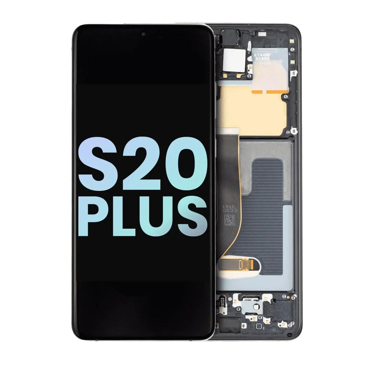 Samsung Galaxy S20 Plus İle Uyumlu İçin Çerçeveli ekran 5G (Service Pack) (Kozmik Gri)  Orijinal Ekranı