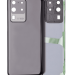 Samsung Galaxy S20 Ultra İle Uyumlu 5G Arka Kapak Camı Kamera Lensiyle  (Aftermarket Plus) (Cosmic Black)