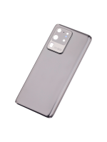 Samsung Galaxy S20 Ultra İle Uyumlu 5G Arka Kapak Camı Kamera Lensiyle  (Aftermarket Plus) (Cosmic Black) - Görsel 3