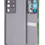 Samsung Galaxy S20 Ultra İle Uyumlu 5G Arka Kapak Camı Kamera Lensiyle  (Aftermarket Plus) (Kozmik Gri)