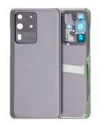 Samsung Galaxy S20 Ultra İle Uyumlu 5G Arka Kapak Camı Kamera Lensiyle  (Aftermarket Plus) (Kozmik Gri)