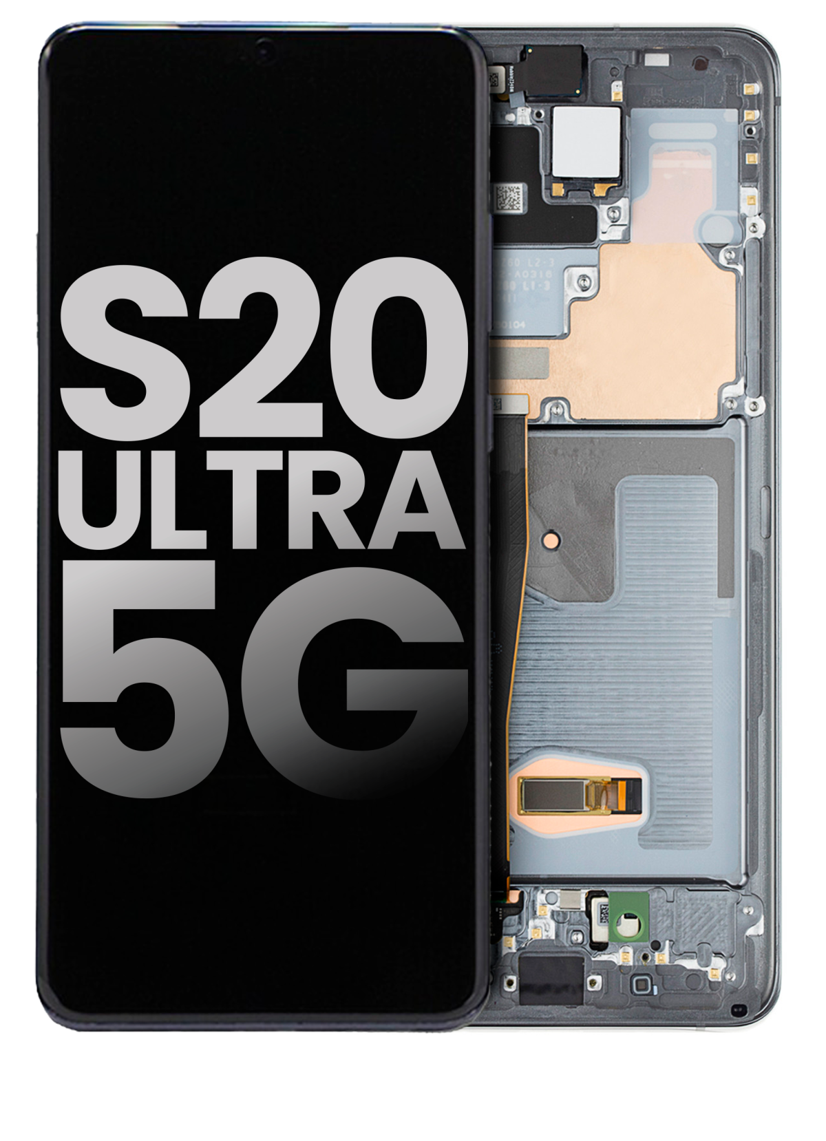 Samsung Galaxy S20 Ultra İle Uyumlu 5G Çerçeveli ekran Orijinal Ekranı (Kullanılmış OEM Çekme: Sınıf A) (Kozmik Gri)