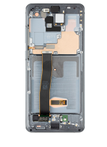 Samsung Galaxy S20 Ultra İle Uyumlu 5G Çerçeveli ekran Orijinal Ekranı (Kullanılmış OEM Çekme: Sınıf A) (Kozmik Gri) - Görsel 3