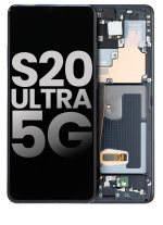 Samsung Galaxy S20 Ultra İle Uyumlu 5G Çerçeveli ekran Orijinal Ekranı (Kullanılmış OEM Çekme: Sınıf A) (Kozmik Siyah) - Görsel 4