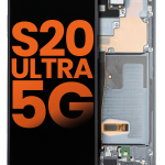 Samsung Galaxy S20 Ultra İle Uyumlu 5G Çerçeveli ekran Orijinal Ekranı (Leke: B Sınıfı) (Kozmik Siyah)