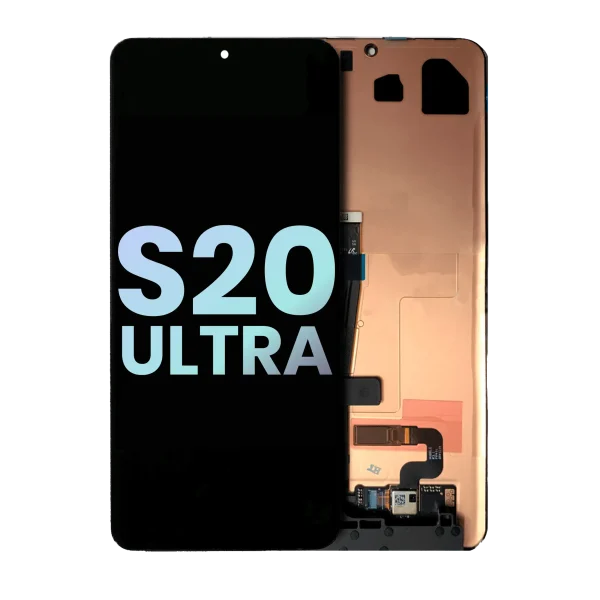 Samsung Galaxy S20 Ultra İle Uyumlu 5G Çerçevesiz ekran Orijinal Ekranı (Tüm Operatörlerle Uyumlu) (Servis Paketi) (Tüm Renkler)