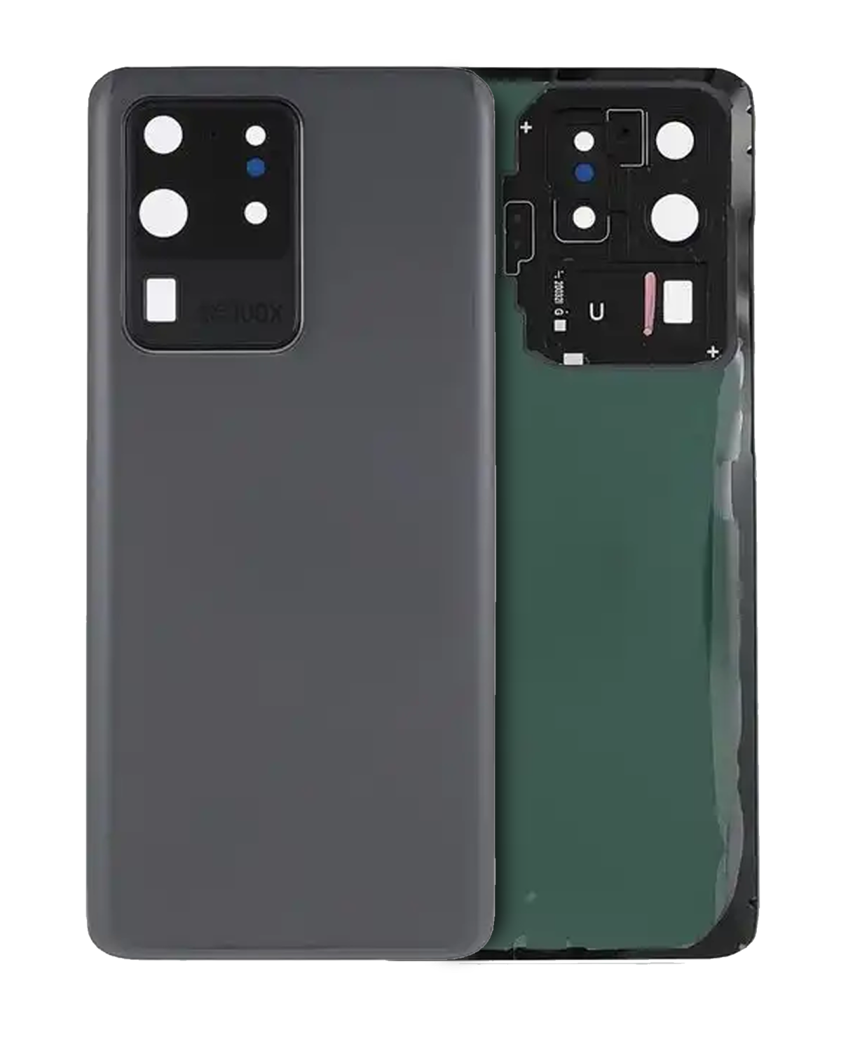 Samsung Galaxy S20 Ultra İle Uyumlu Arka Kapak Camı Kamera Lensiyle Uyumlu (Servis Paketi) (Kozmik Gri)