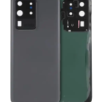 Samsung Galaxy S20 Ultra İle Uyumlu Arka Kapak Camı Kamera Lensiyle Uyumlu (Servis Paketi) (Kozmik Gri)