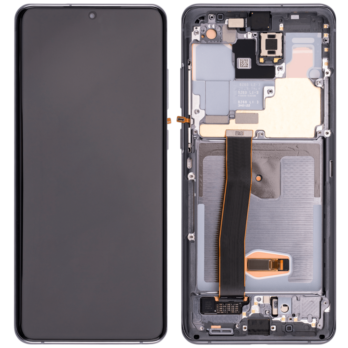 Samsung Galaxy S20 Ultra İle Uyumlu İçin Çerçeveli ekran 5G (Aftermarket Plus) (Kozmik Gri)  Orijinal Ekranı - Görsel 2