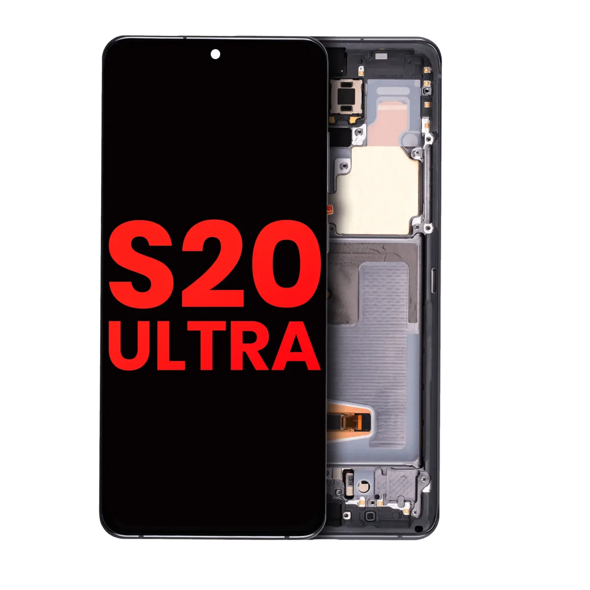 Samsung Galaxy S20 Ultra İle Uyumlu İçin Çerçeveli ekran 5G (Aftermarket Plus) (Kozmik Gri)  Orijinal Ekranı - Görsel 3